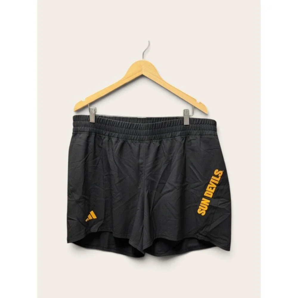 Adidas Arizona State University Sun Devils Shorts Black Womens 2XL JF2537 NWT
